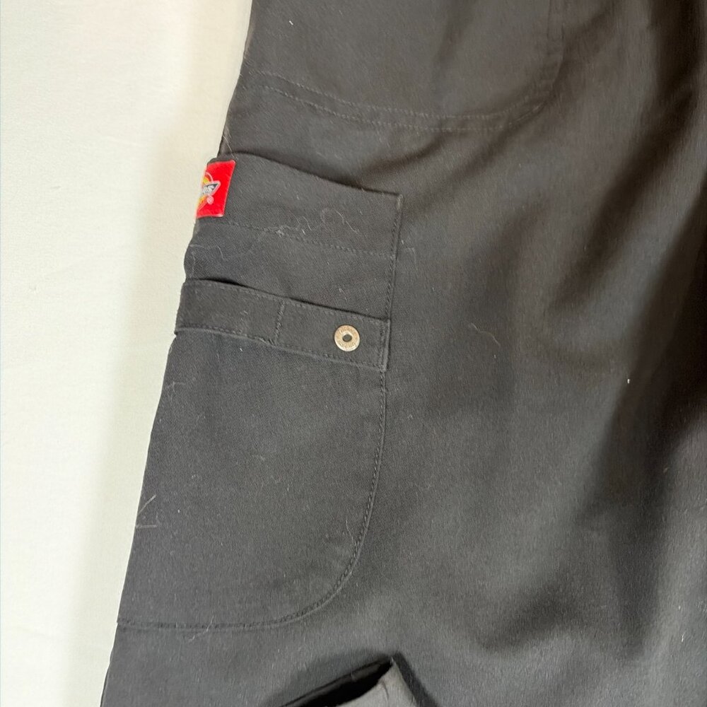Dickies Xtreme Stretch Pull On Cargo Scrubs Bottoms Women's L Black - Picture 4 of 9